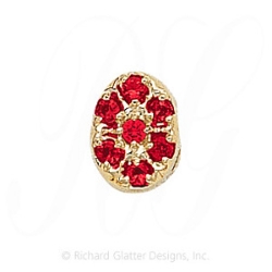 GS032 R - 14 Karat Gold Ruby Slide 